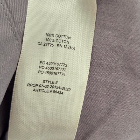 Wilfred Free Purple Slate Ardoise Mauve Long Sleeve Button Up Large NWT - Picture 9 of 9
